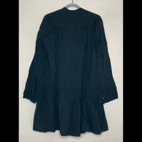 Tuckernuck Pomander Place Black Dress/Coverup-Cotton-Beaded V-Neck-Womens XS-NEW - Picture 6 of 12